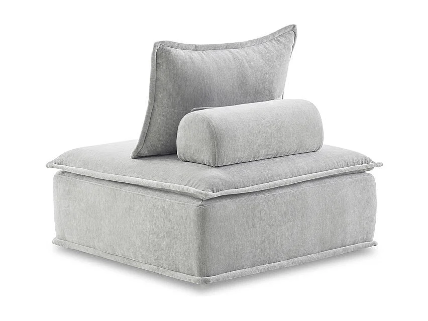 Chauffeuse tissu microfibre gris avec dossier amovible – LYS