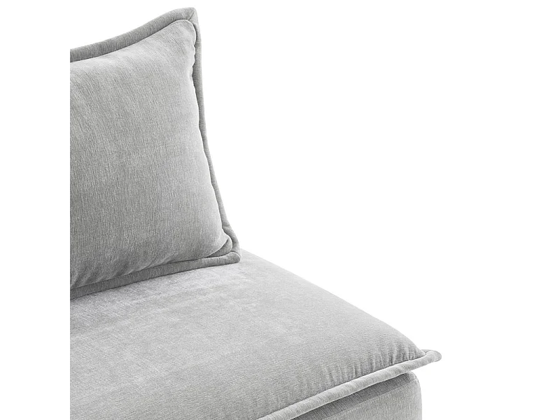 Chauffeuse tissu microfibre gris avec dossier amovible – LYS
