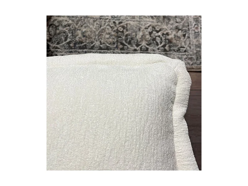 Chauffeuse tissu microfibre beige avec dossier amovible – LYS