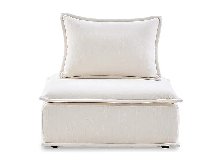 Chauffeuse tissu microfibre beige avec dossier amovible – LYS