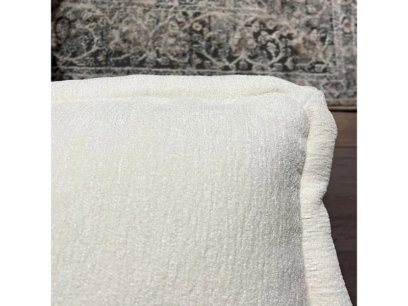 Chauffeuse tissu microfibre beige avec dossier amovible – LYS