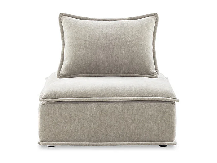 Chauffeuse tissu microfibre taupe avec dossier amovible – LYS