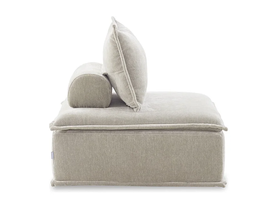 Chauffeuse tissu microfibre taupe avec dossier amovible – LYS