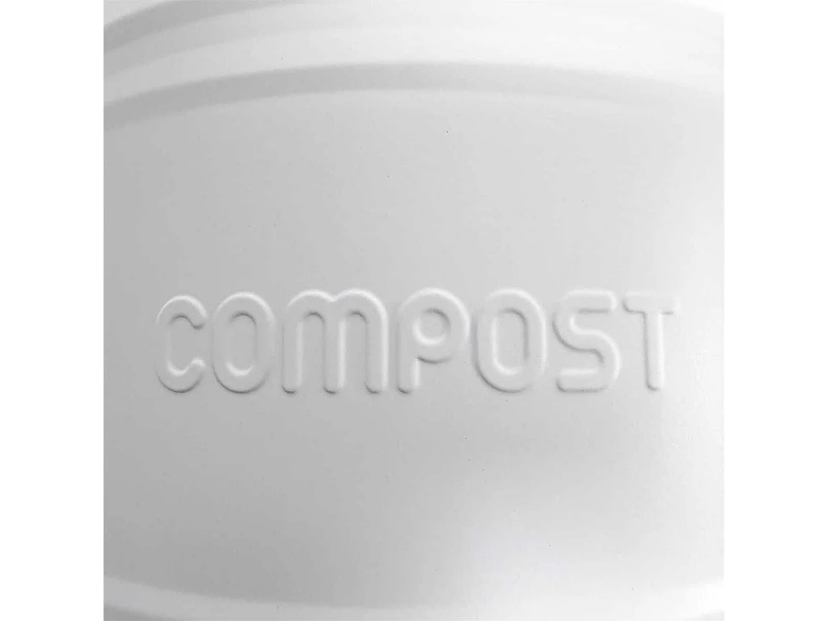 Poubelle à Compost 4L Métal avec Couvercle et Poignées en Bois - ISIRO