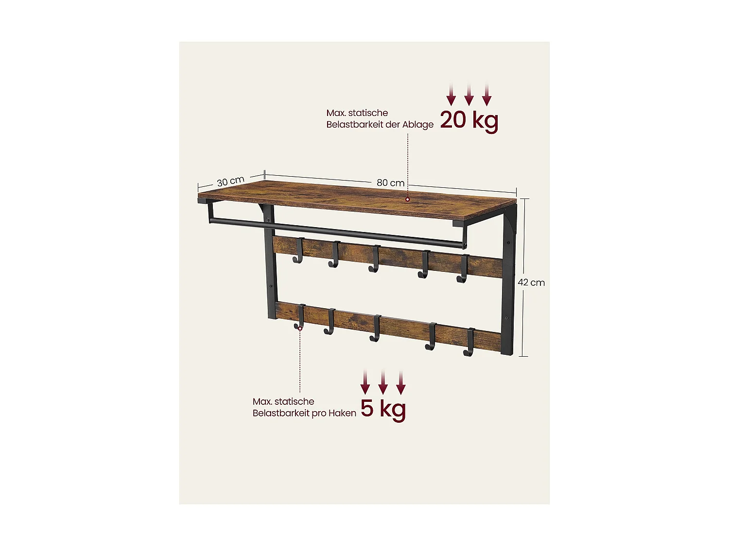 Appendiabiti da parete Copenhagen