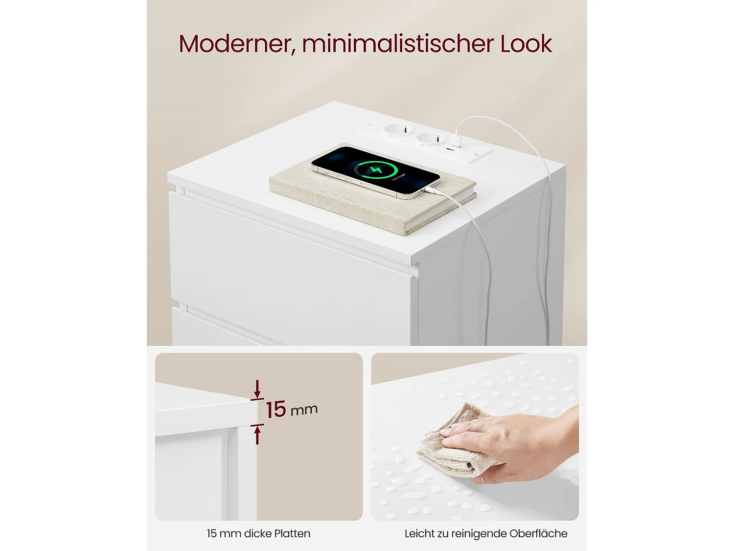 Comodino San Salvador, set da 2