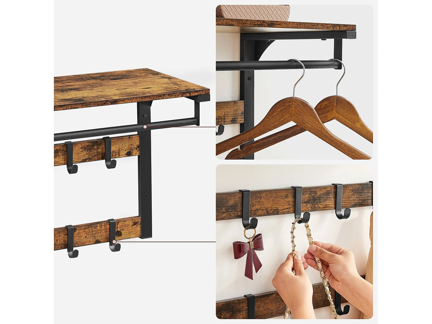 Wandgarderobe mit Ablage Uberlândia