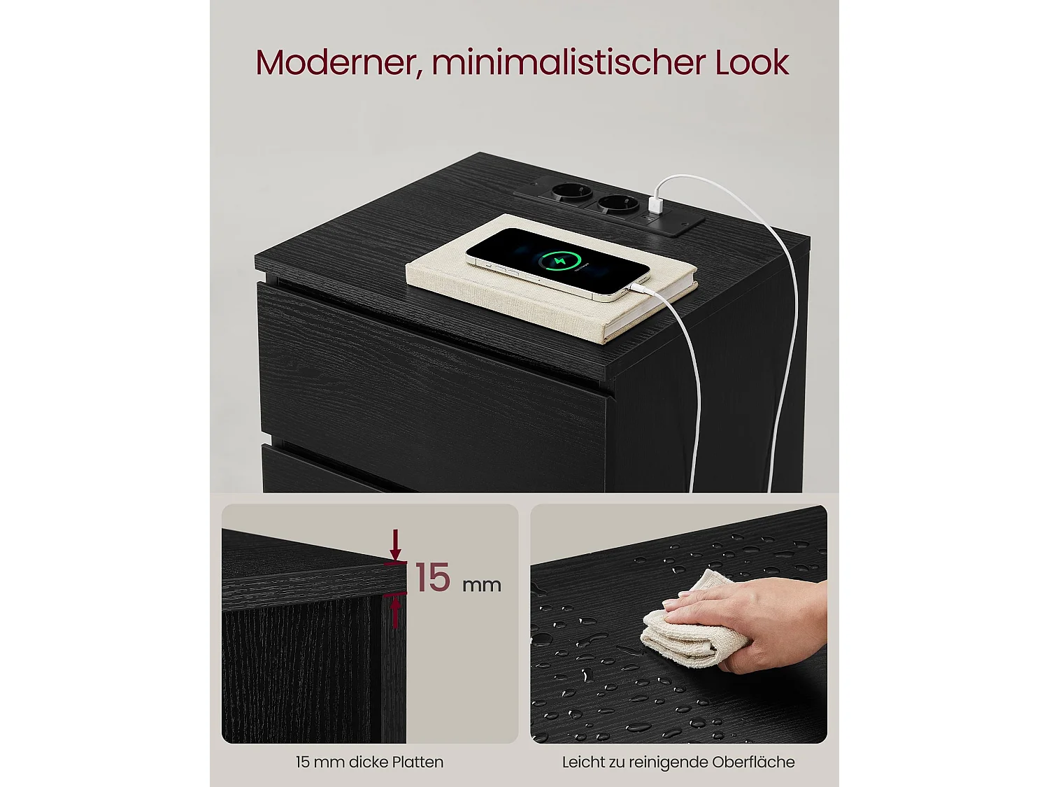 Comodino San Salvador, set da 2