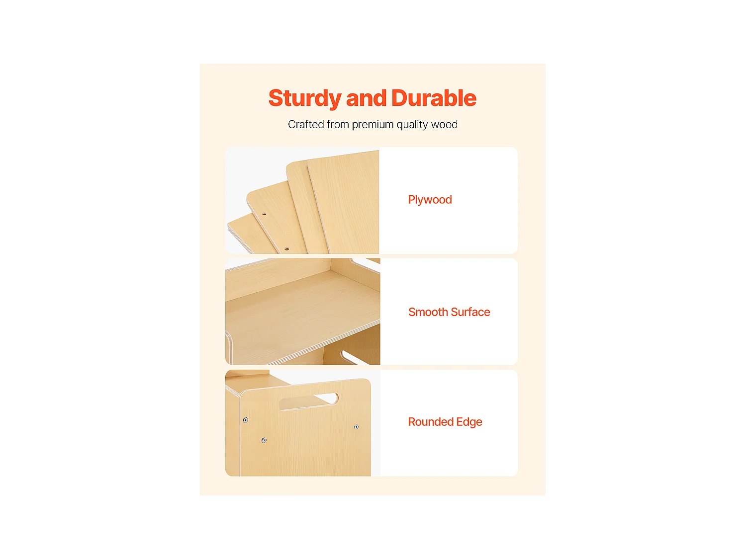 Montessori-Entwöhnungstisch und -Stühle Set SucceBuy, Holztisch für Kleinkinder mit 2 Stühlen