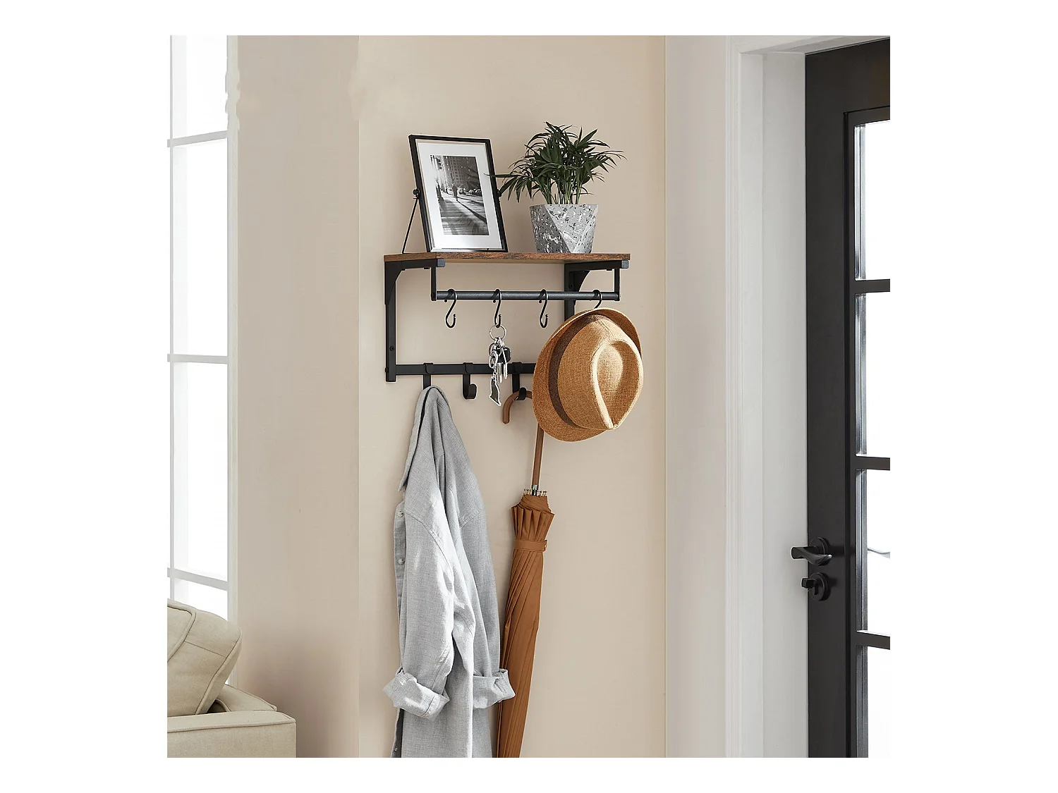 Wandgarderobe mit Haken Farāh