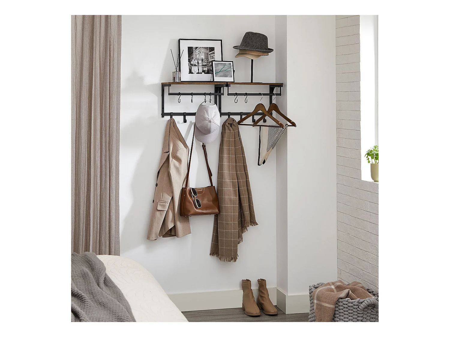 Wandgarderobe mit Haken Farāh