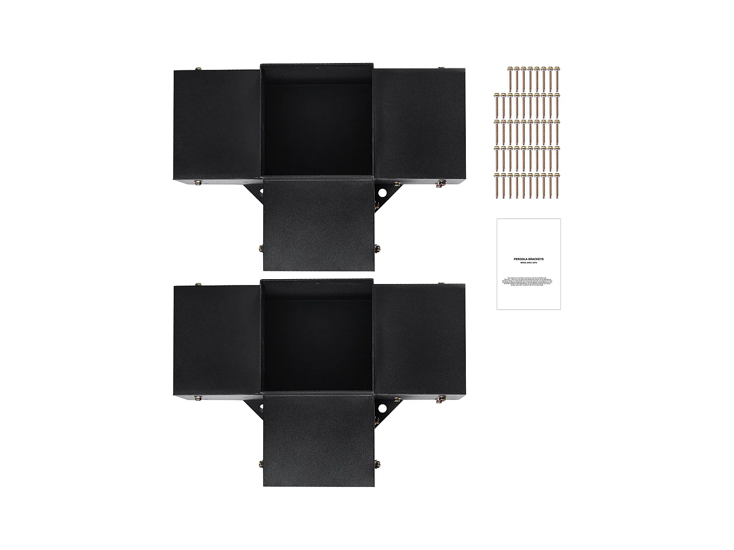 Stützensatz für Pergola SucceBuy 15.24x15.24 cm 4 innere Wege 14.2x14.2 cm 2 Stück