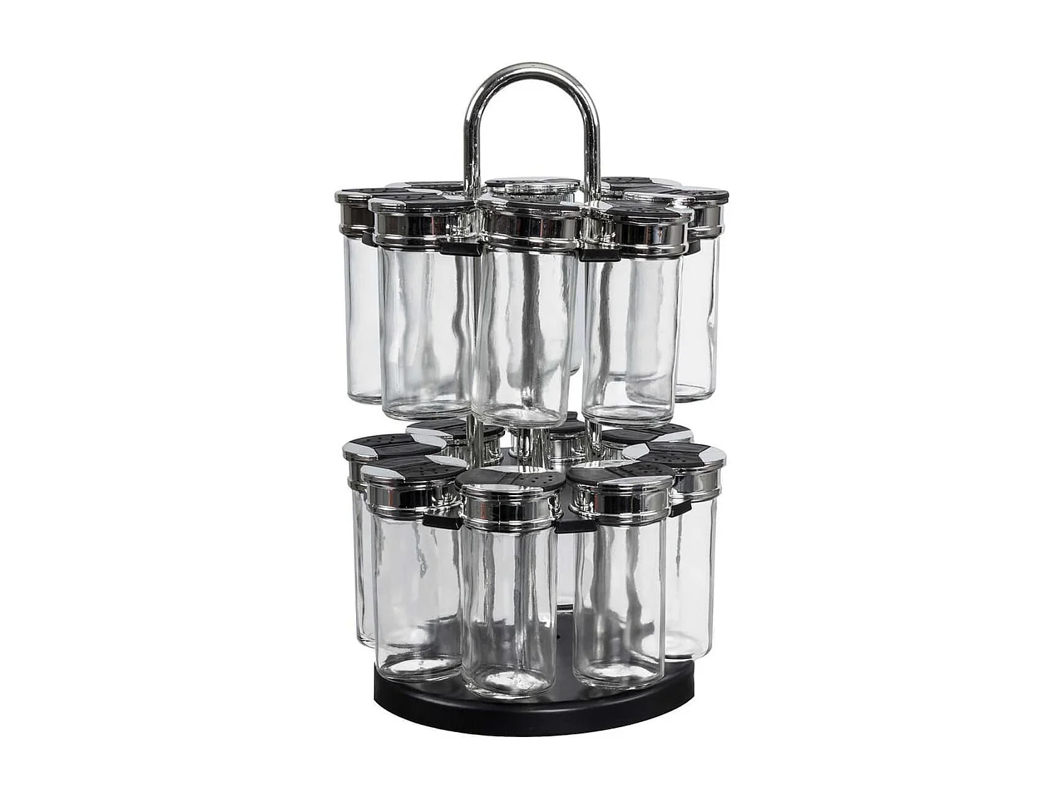 Carrousel à Epices 2 Etages avec 16 Pots en Verre - RONDA