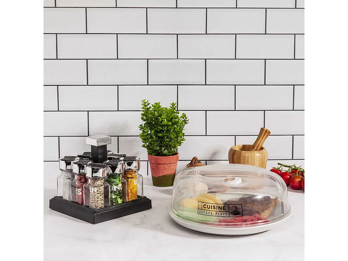 Présentoir à Epices avec 8 Pots en Verre - SPICES