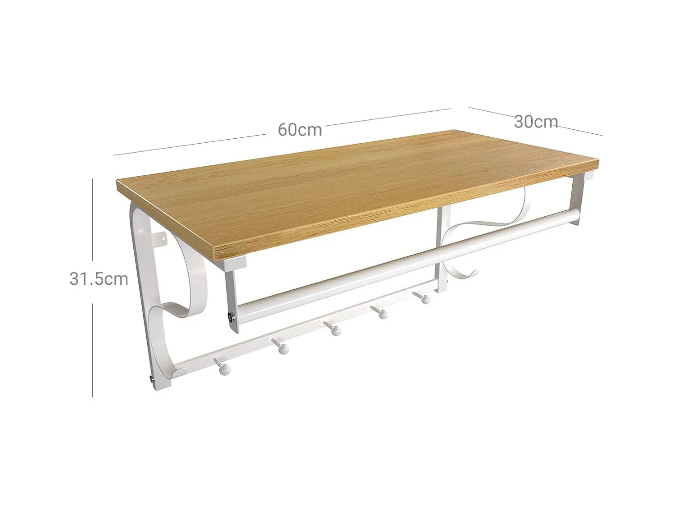 Wandgarderobe mit  Haken Bujumbura