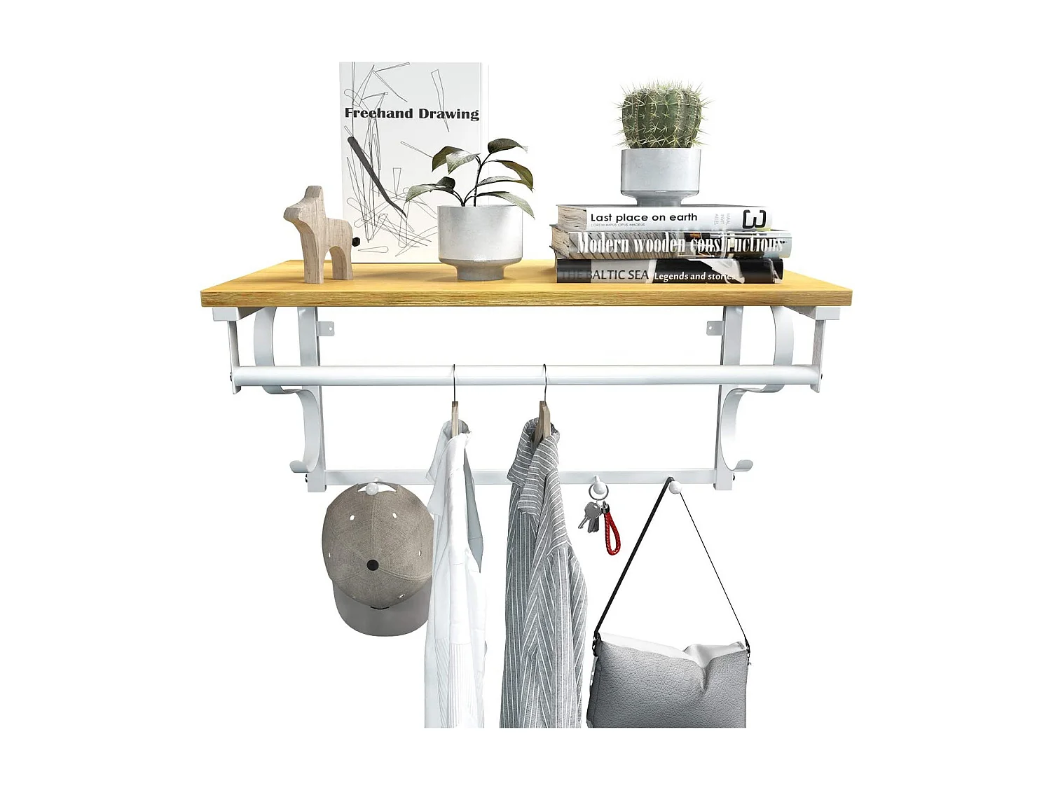 Wandgarderobe mit  Haken Bujumbura