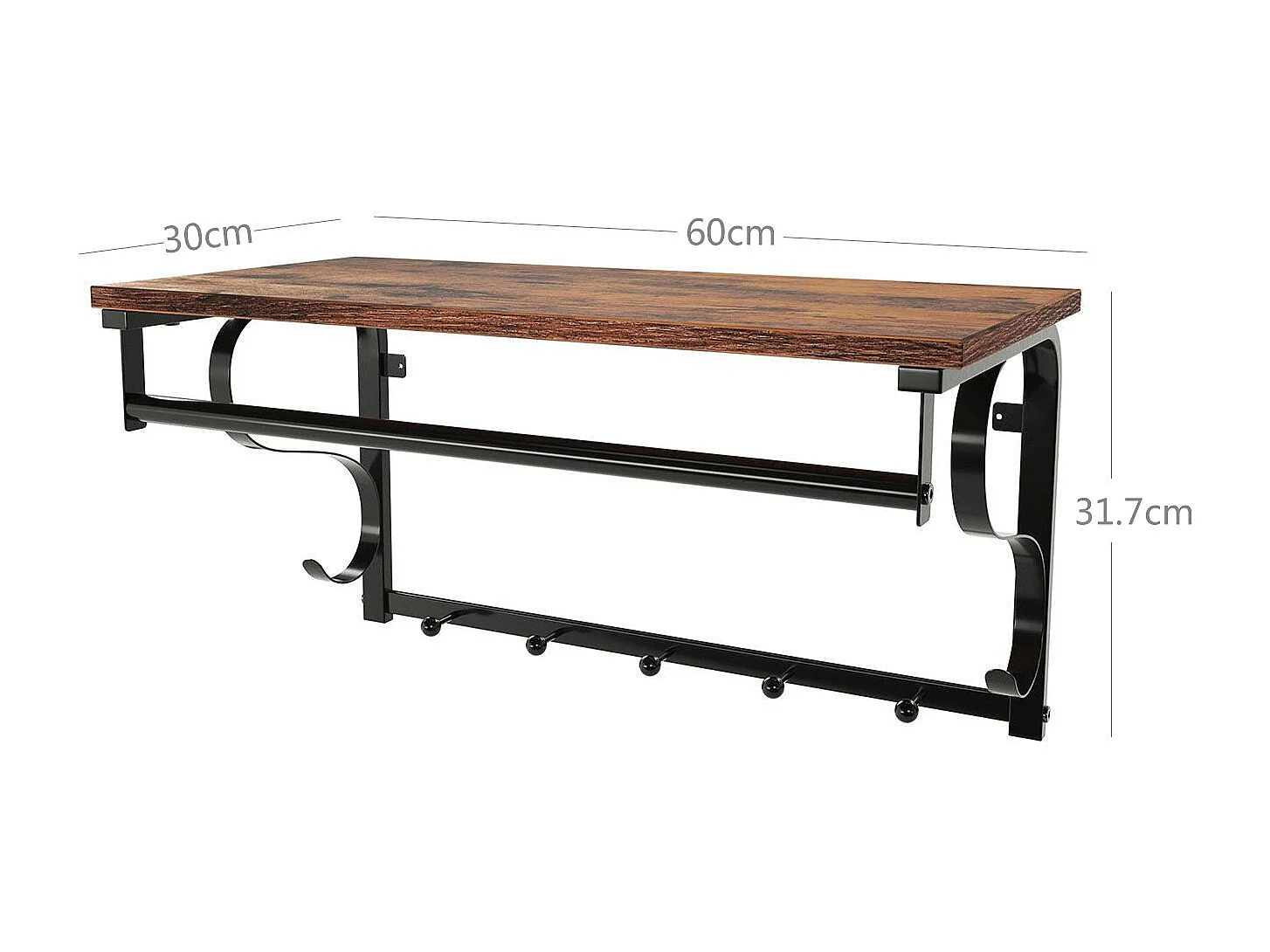 Wandgarderobe Industriestil Bujumbura