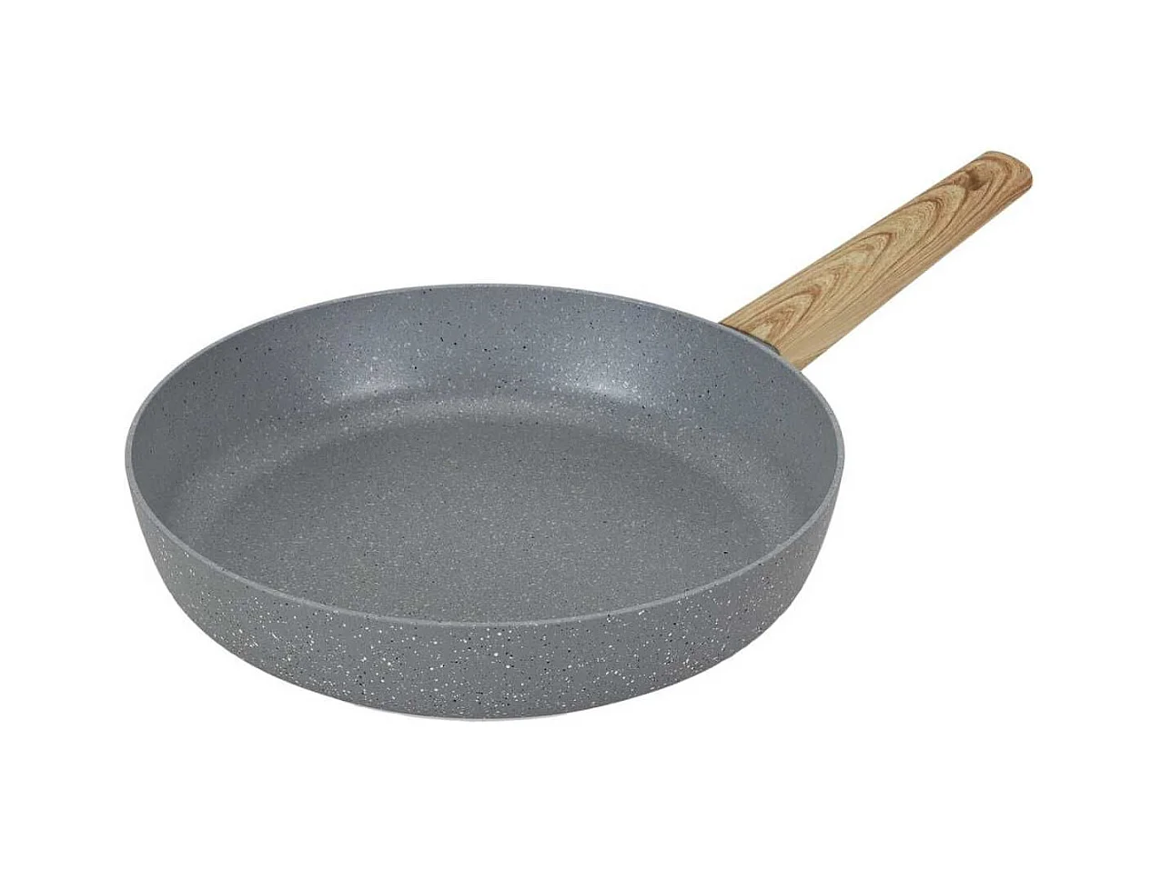 Poêle Aluminium Forgé 28cm avec Manche Effet Bois Tous Feux (Induction)