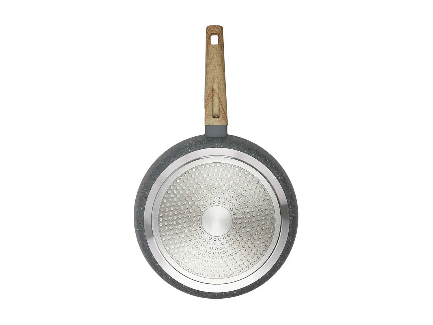 Poêle Aluminium Forgé 28cm avec Manche Effet Bois Tous Feux (Induction)