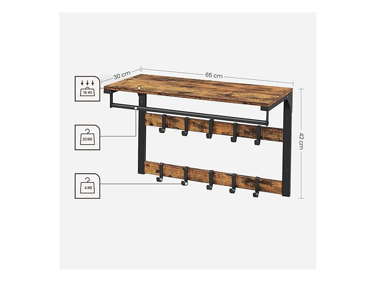 Appendiabiti da parete Elliot Lake