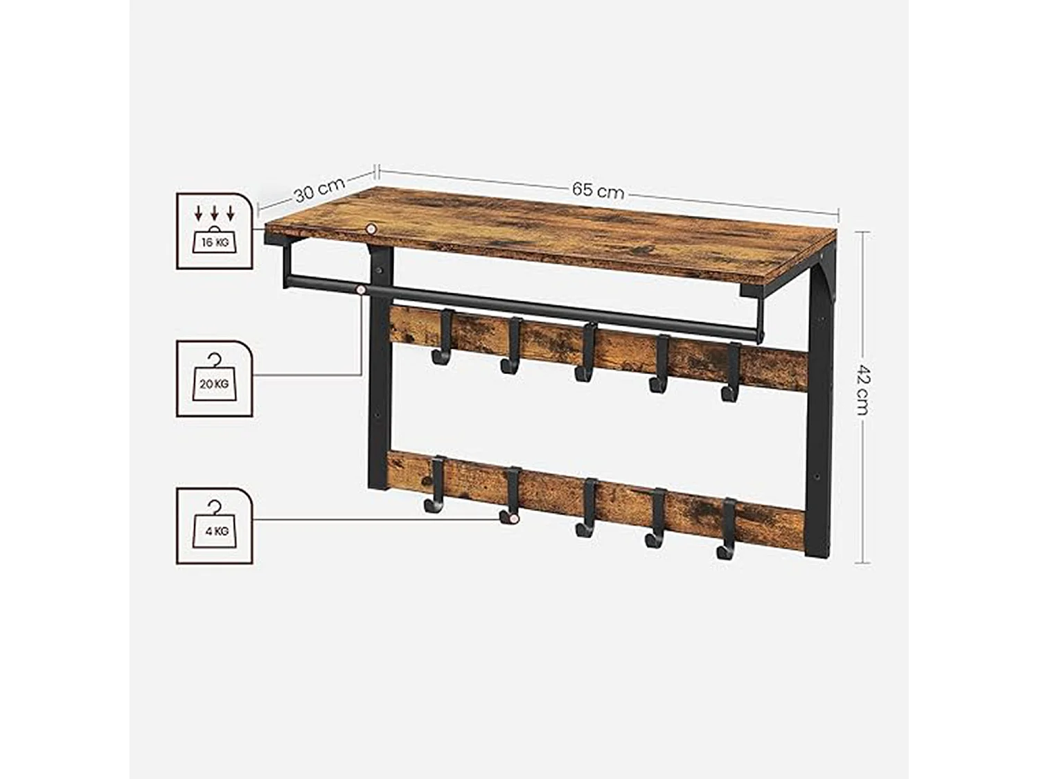Porte-manteau mural Elliot Lake