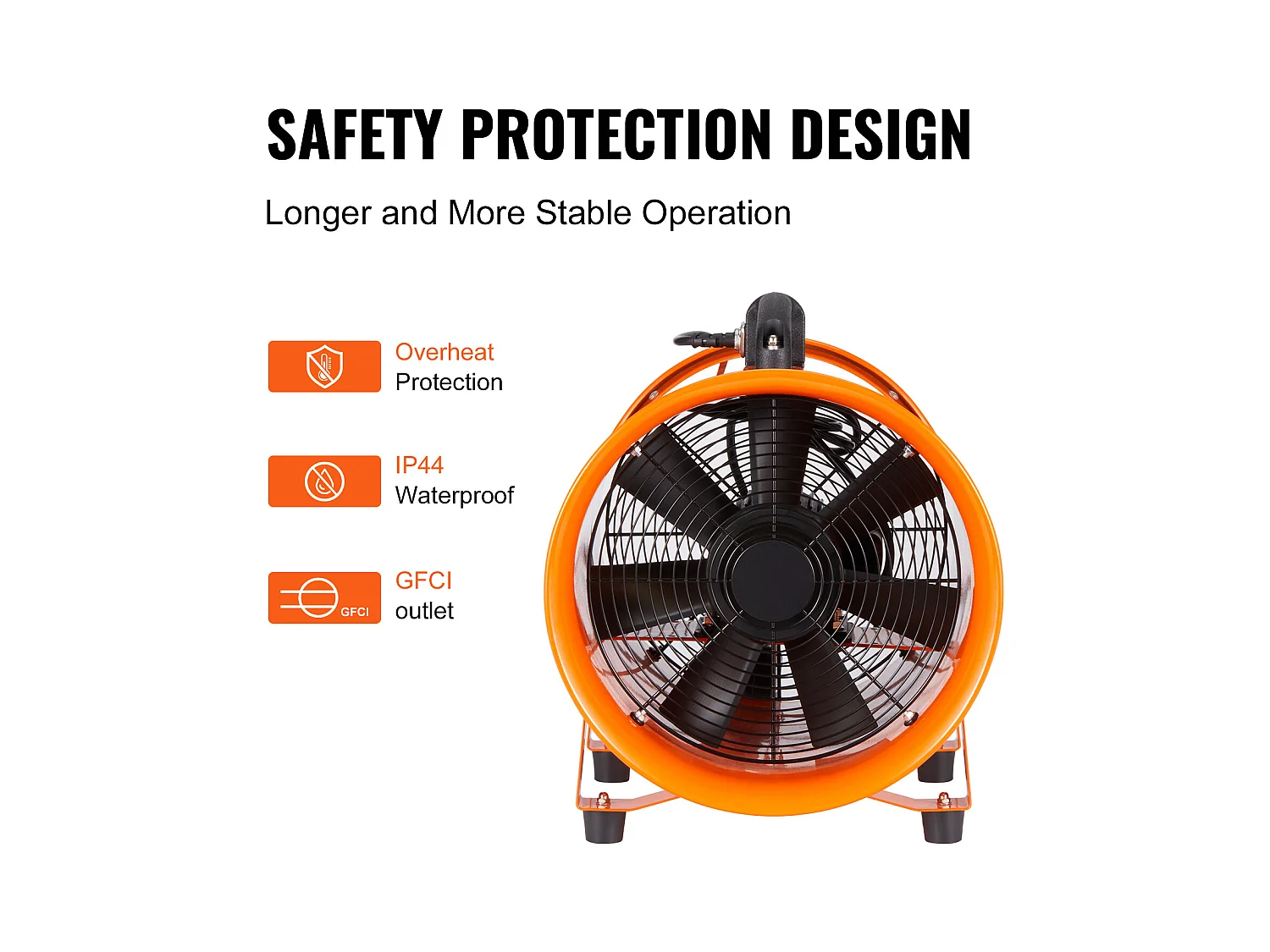 Extractieventilator SucceBuy 406.4mm 900W, Industriële Ventilatie met 10m Irriguurslang