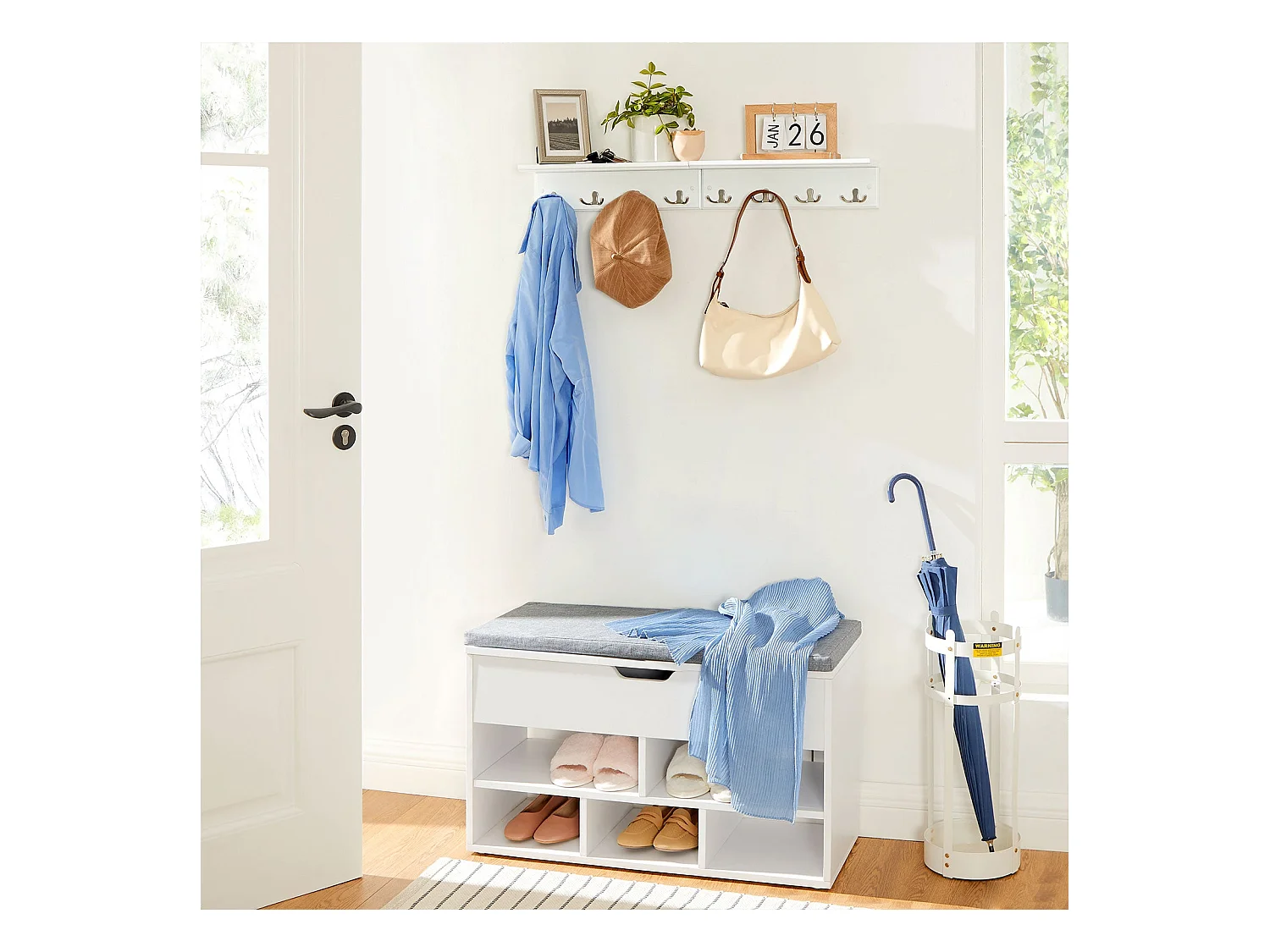 Wandgarderobe mit Doppelhaken Homyel’