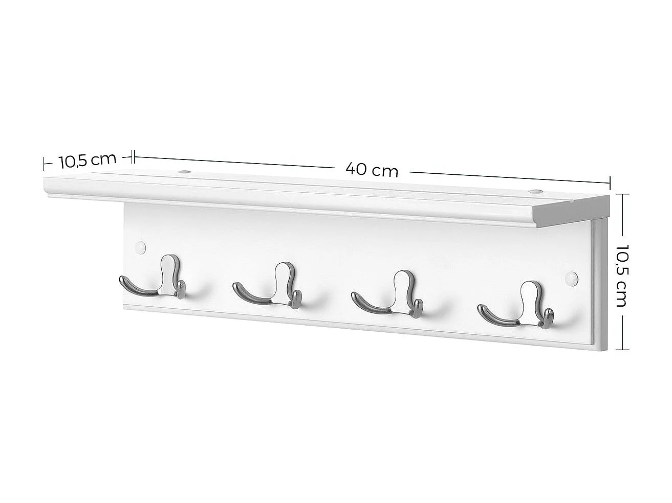 Wandgarderobe mit Doppelhaken Homyel’