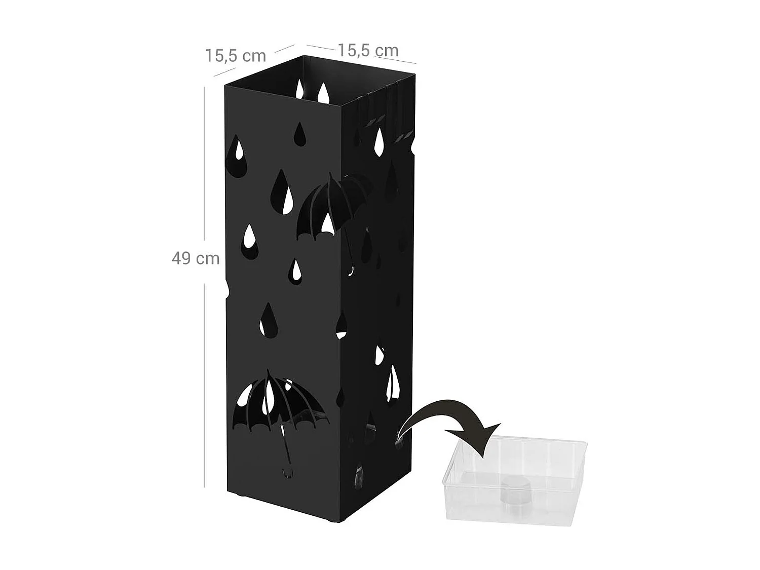 Porte-parapluie carré Brazzaville