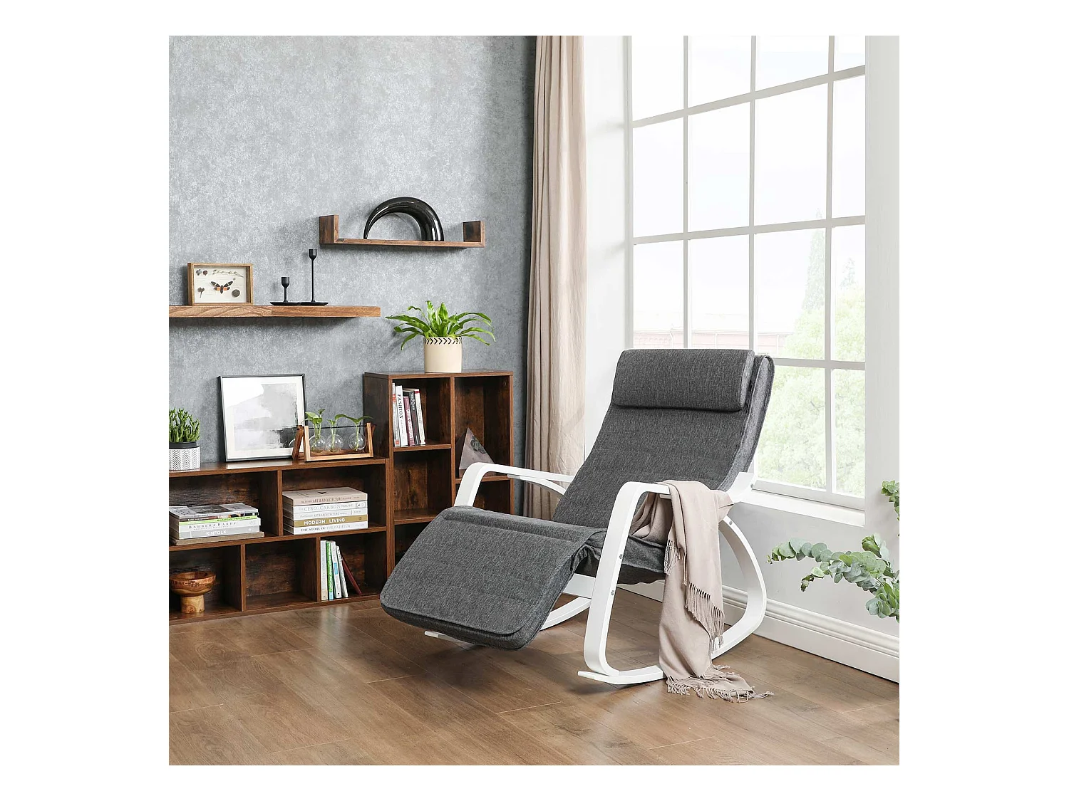 Schaukelstuhl Relaxstuhl aus Birkenholz