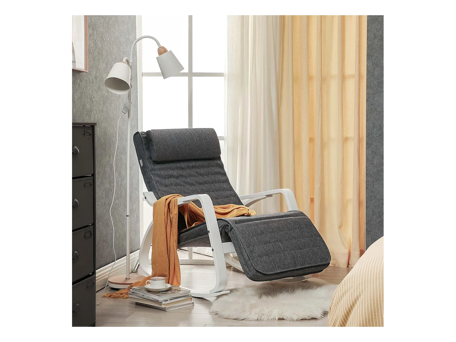 Schaukelstuhl Relaxstuhl aus Birkenholz