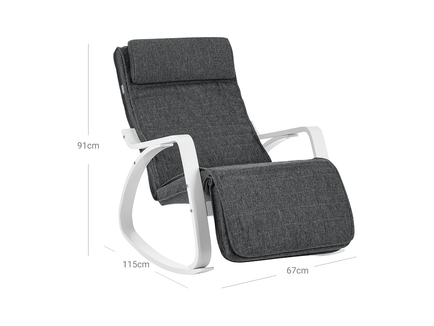 Schaukelstuhl Relaxstuhl aus Birkenholz