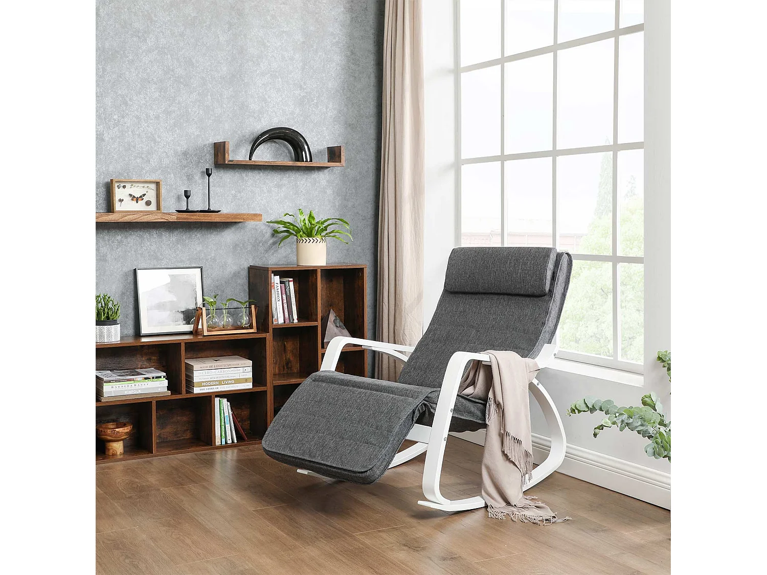 Schaukelstuhl Relaxstuhl aus Birkenholz