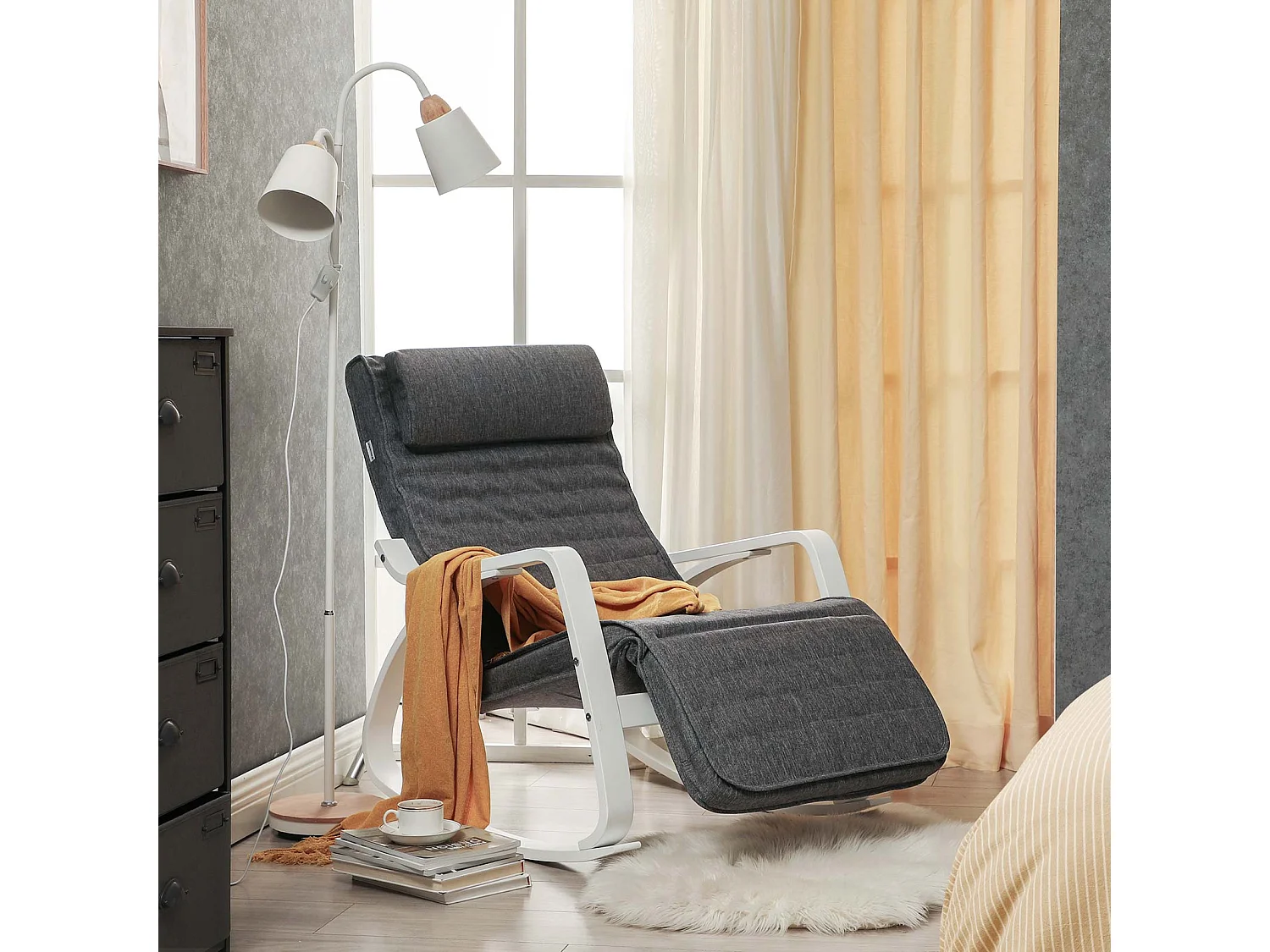 Schaukelstuhl Relaxstuhl aus Birkenholz