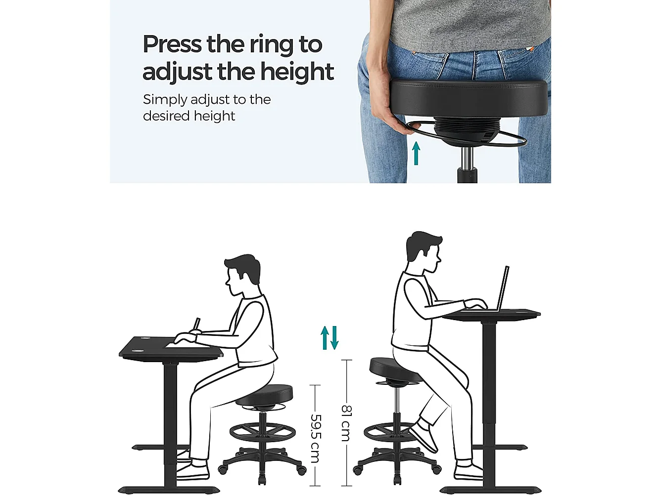 Arbeitshocker Bürohocker