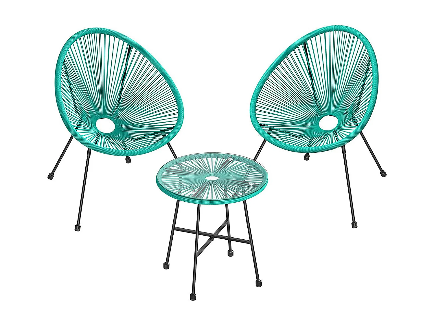 Set di mobili da giardino Kampala da 3 pezzi