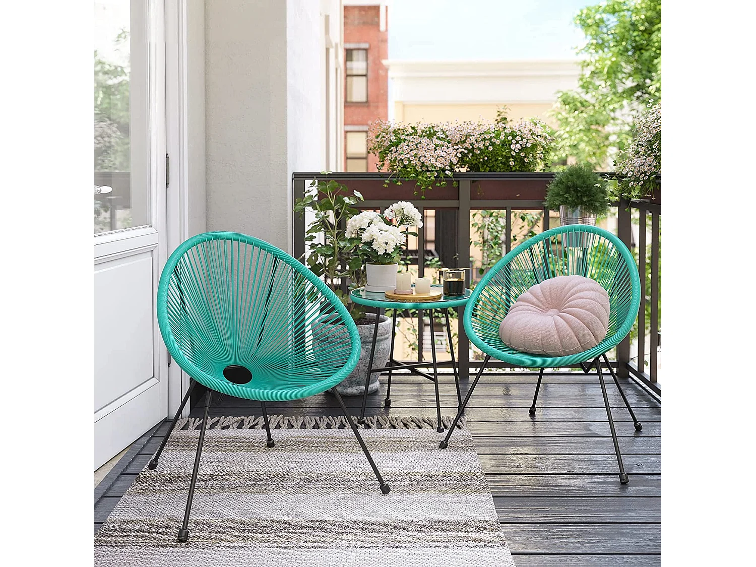 Set di mobili da giardino Kampala da 3 pezzi