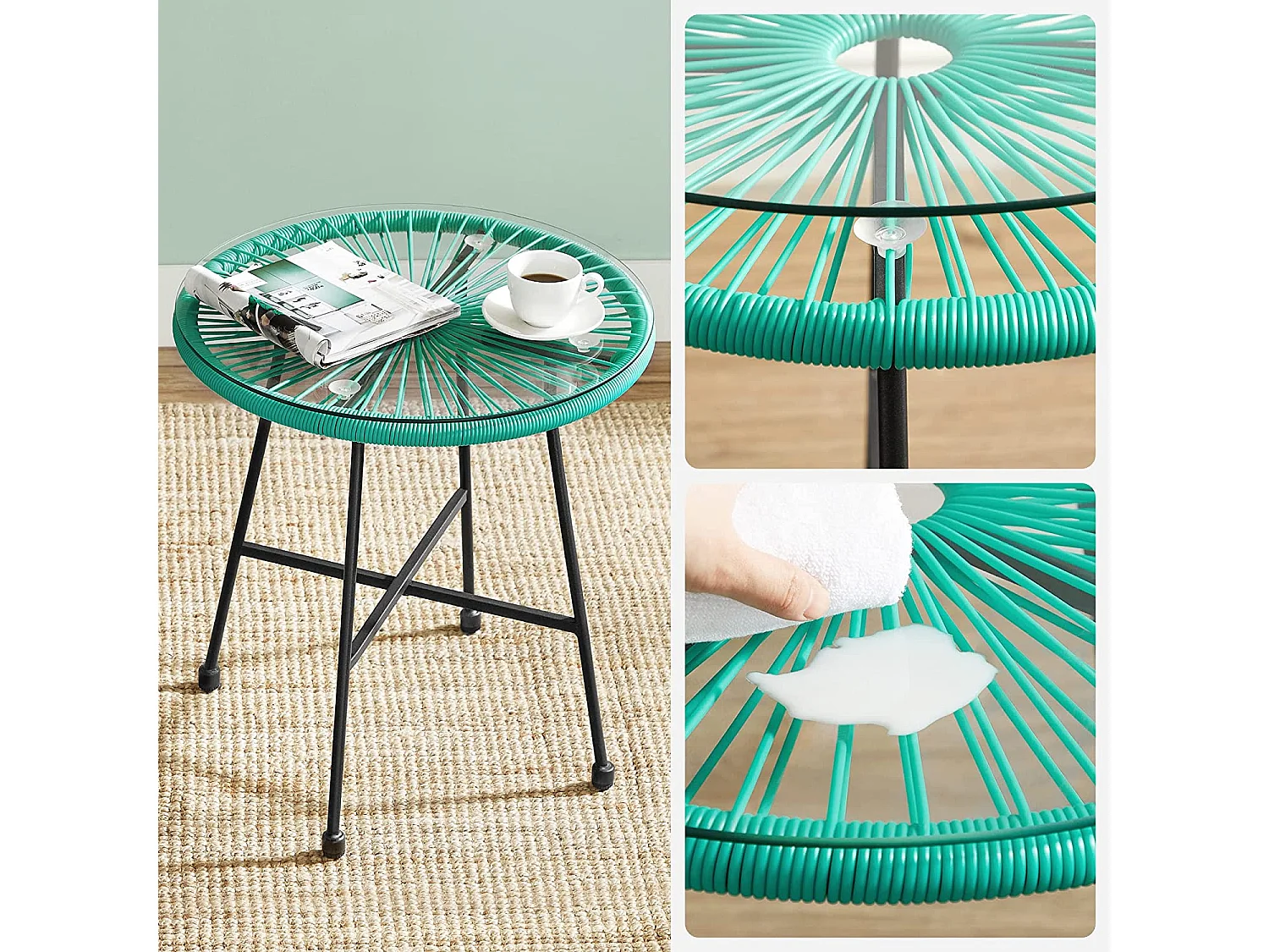 Set di mobili da giardino Kampala da 3 pezzi