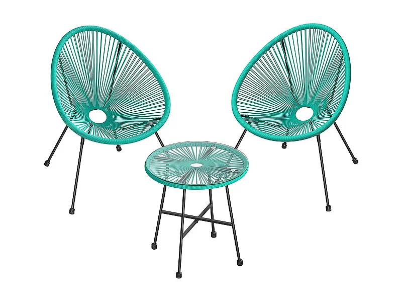 Set di mobili da giardino Kampala da 3 pezzi