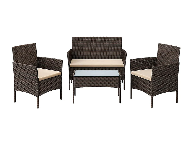 Gartenmöbel-Set Lounge-Set 4-teilig Baku