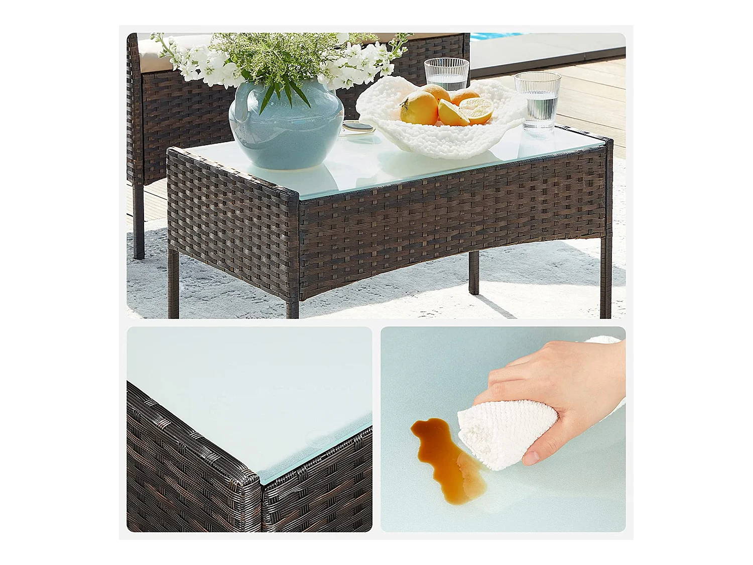 Gartenmöbel-Set Lounge-Set 4-teilig Baku