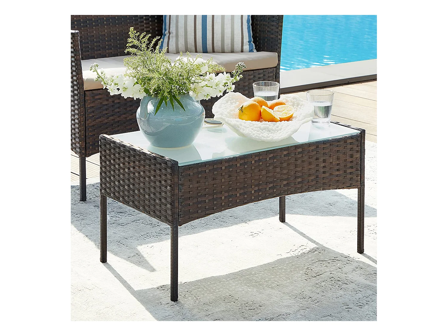 Gartenmöbel-Set Lounge-Set 4-teilig Baku