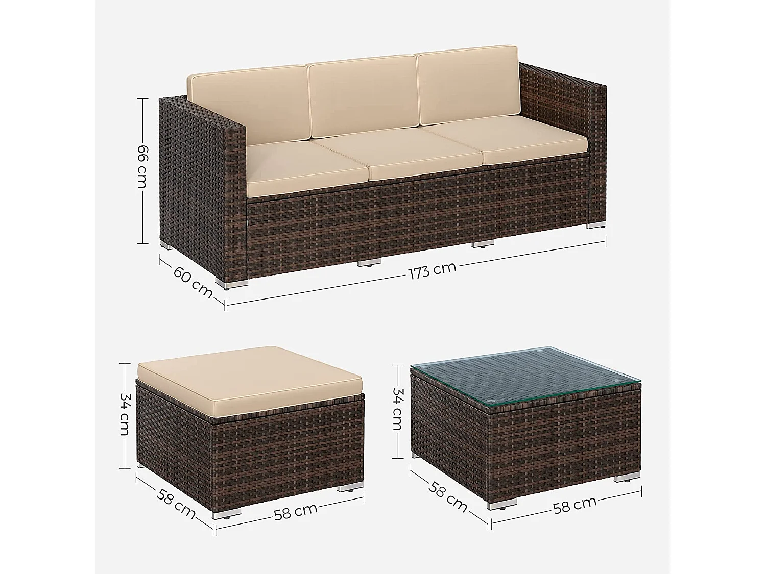 Set di mobili da giardino Curitiba