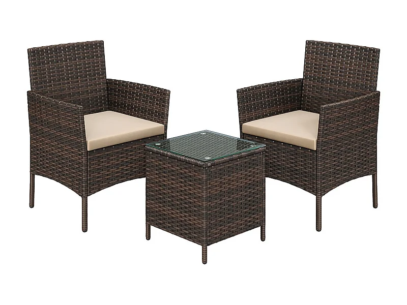 Gartenmöbel-Set Lounge-Set 3-teilig Tainan