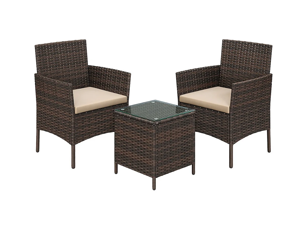 Gartenmöbel-Set Lounge-Set 3-teilig Tainan