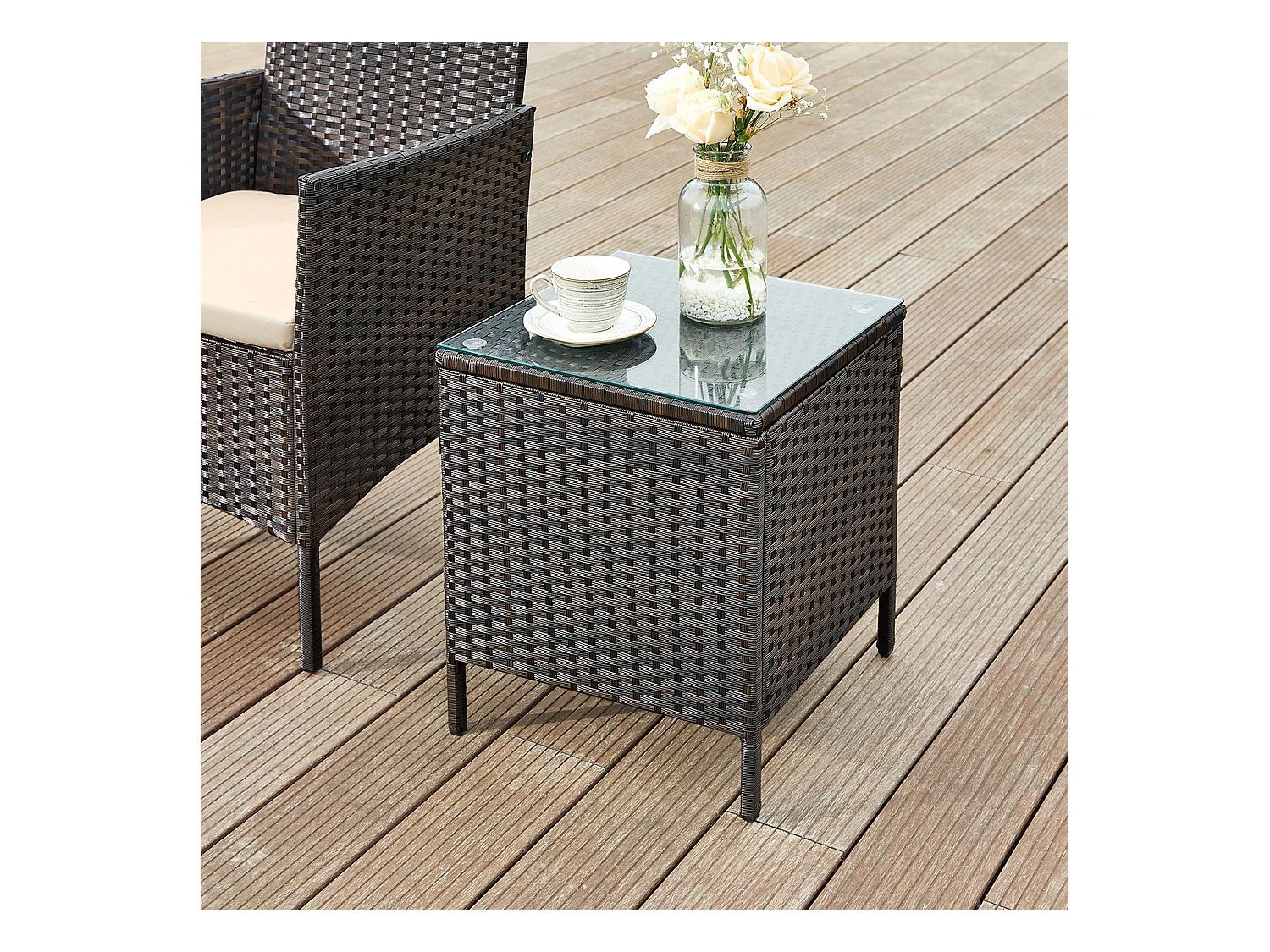 Gartenmöbel-Set Lounge-Set 3-teilig Tainan