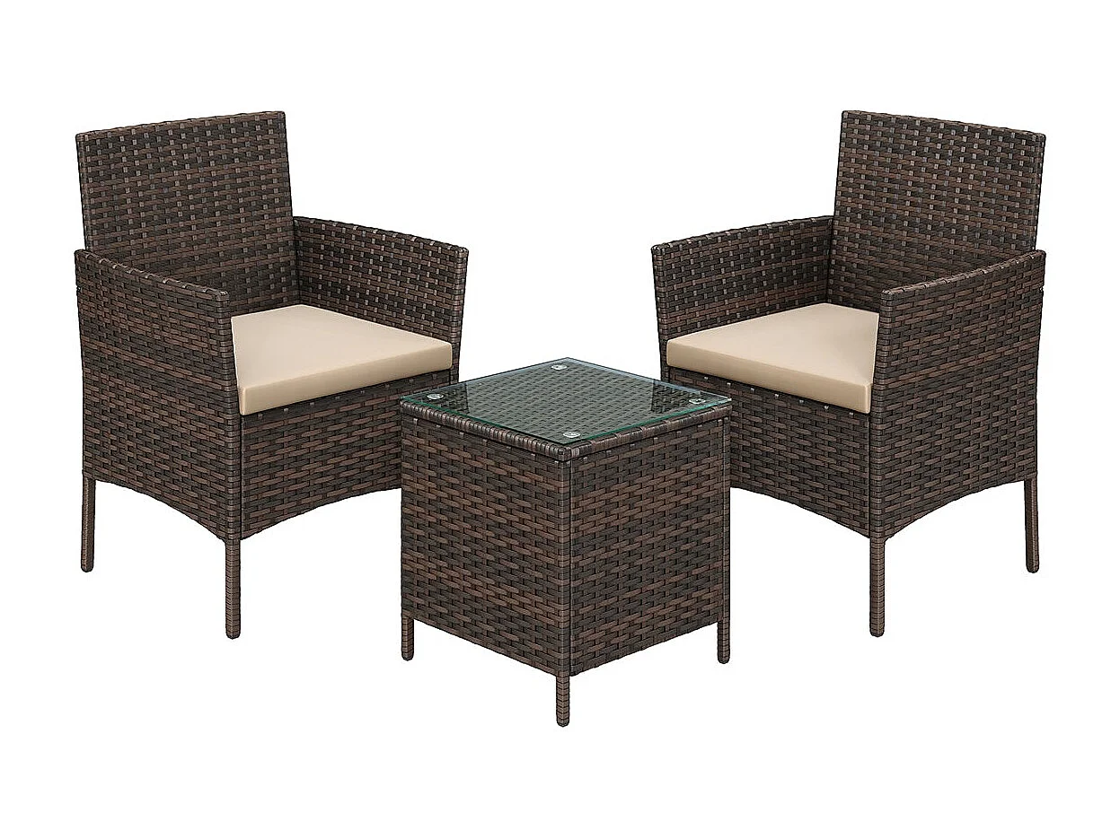 Gartenmöbel-Set Lounge-Set 3-teilig Tainan