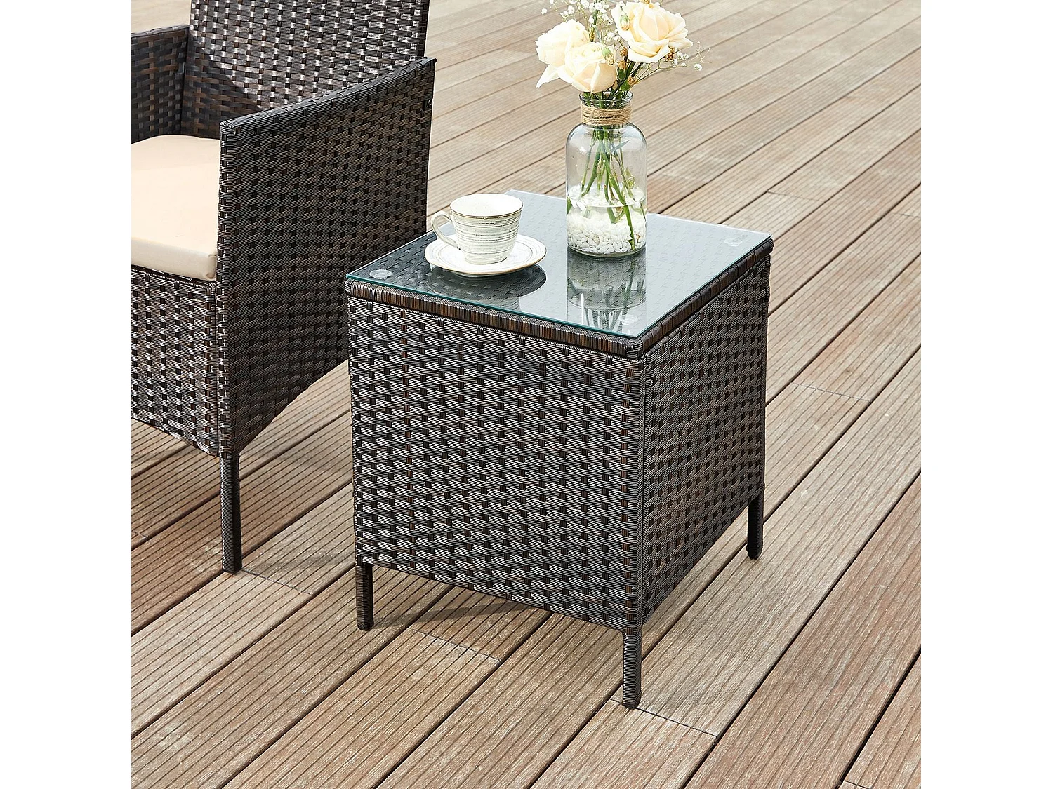 Gartenmöbel-Set Lounge-Set 3-teilig Tainan