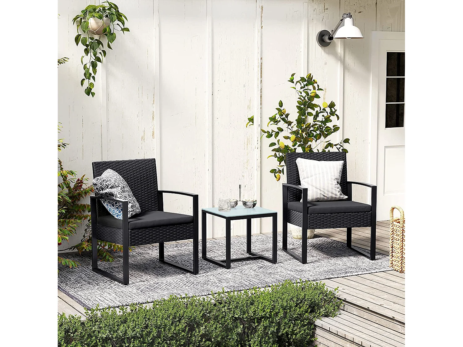 Gartenmöbel-Set Lounge-Set 3-teilig Ulsan