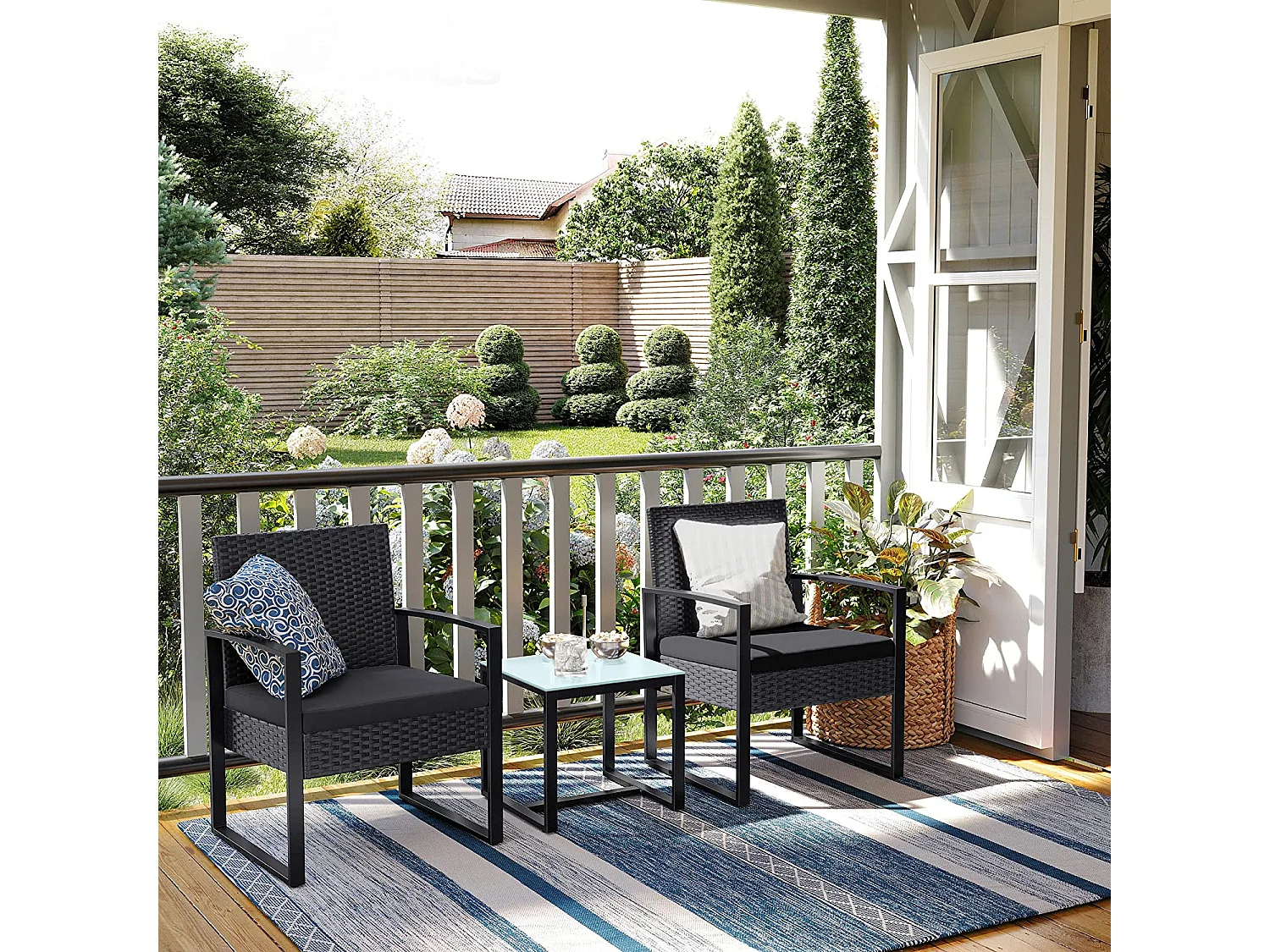 Gartenmöbel-Set Lounge-Set 3-teilig Ulsan